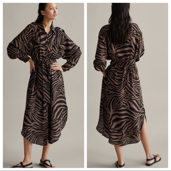 Massimo Dutti Dresses & Skirts - NWT. Massimo Dutti Zebra Print Dress. Size 10.